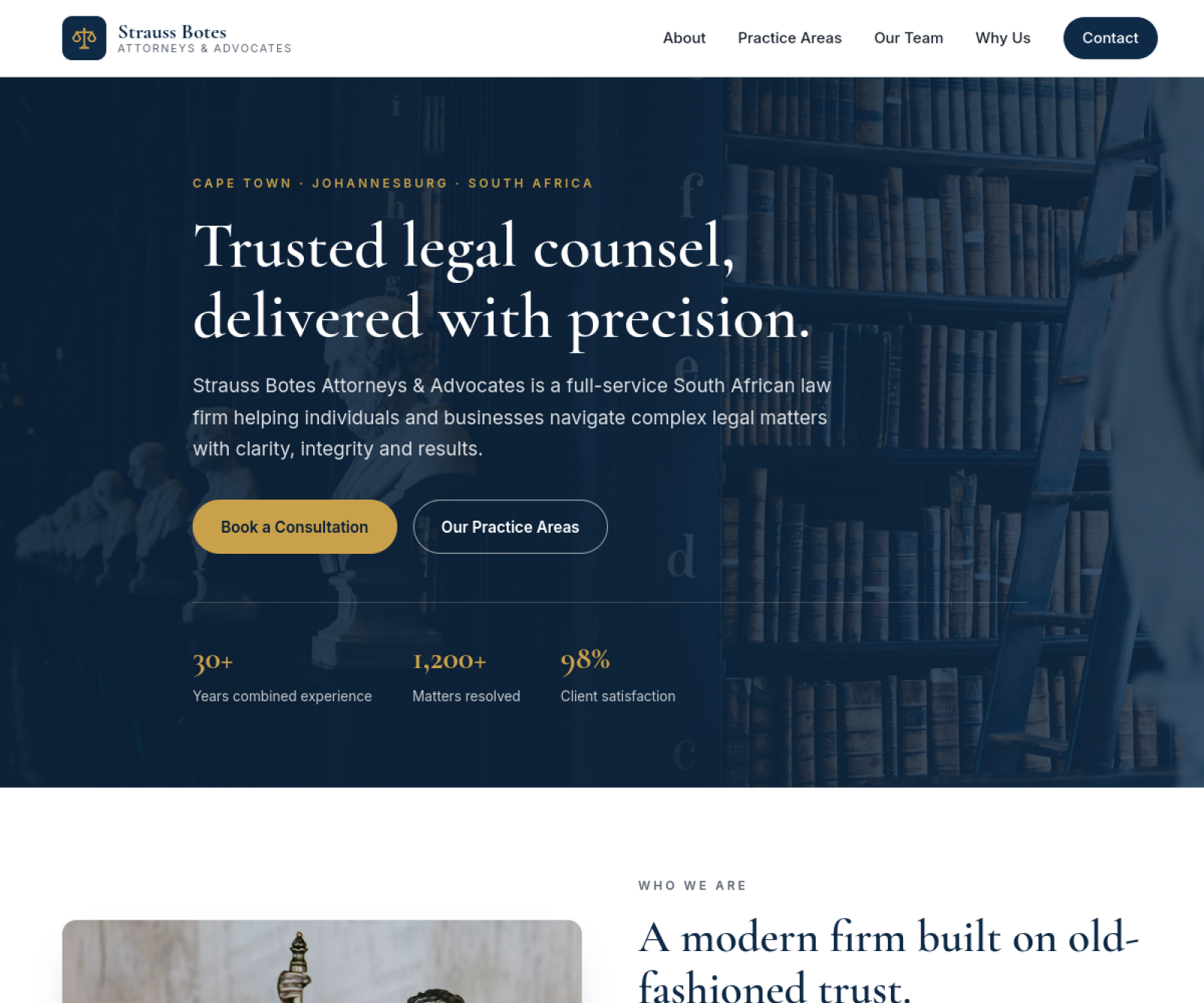 Strauss Botes Attorneys - Law Firm Website
